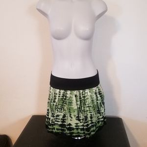 Green and Black Forever 21 Skirt